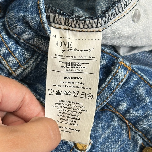 One by One Teaspoon Frankies Mid Length Slouch Short Women’s Size 25 Low Rise - Picture 7 of 12